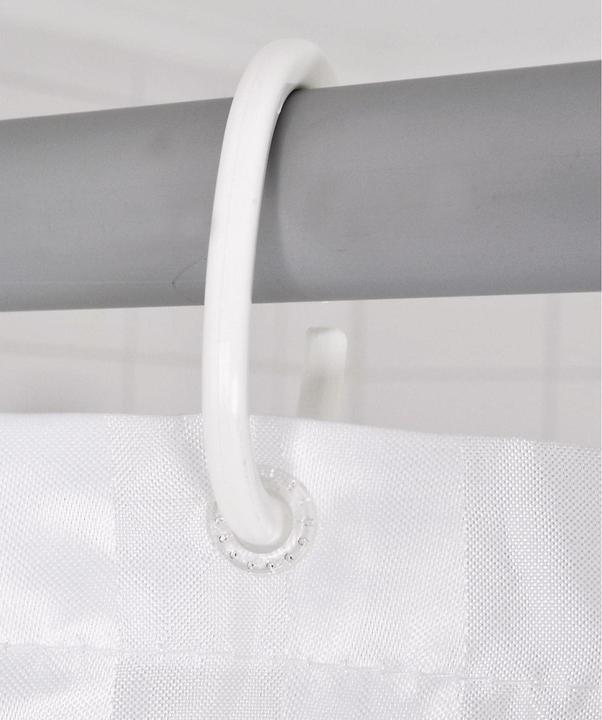 Produktbild Ridder Duschvorhang Scotty 180 x 200 cm, Grau/Rot (180 x 200 cm)