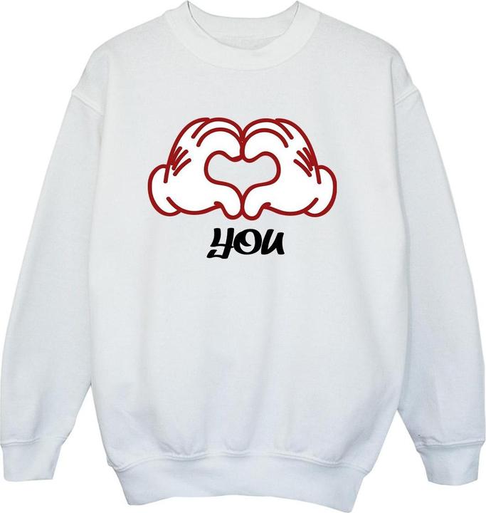 Disney Mickey Mouse Love You Hands Sweatshirt Jungen (128)