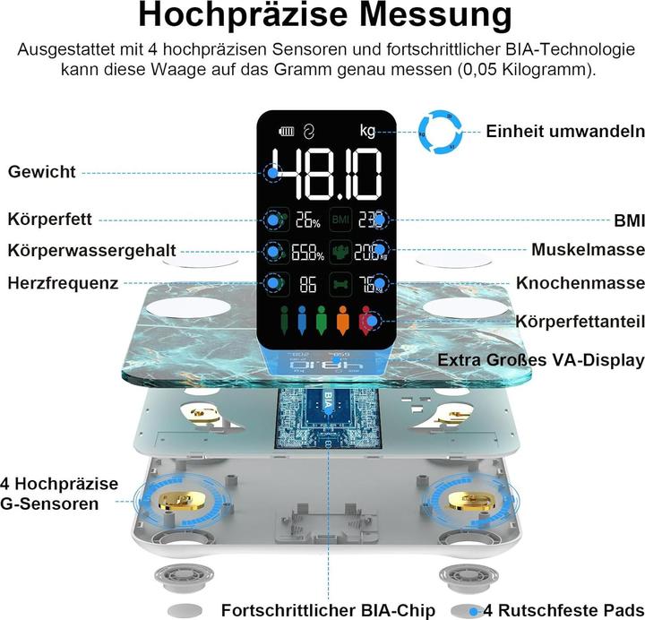 Actual product image Healthkeep Körperanalysewaage (180 kg)