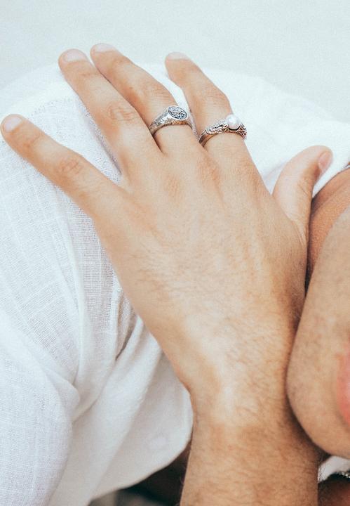 Immagine prodotto Haze & Glory Ring Perle Vintage 925 Silber (64, 925 Argento)