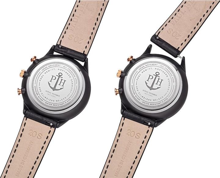 Produktbild Paul Hewitt Chrono Line Black Sunray (Analoguhr, 42 mm)