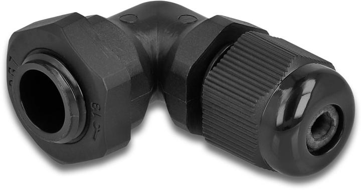 Produktbild Delock Kabelverschraubung 90° gewinkelt PG7 schwarz