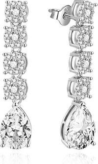 Actual product image Agato Sparkling dangle earrings with zircons AGUP3501