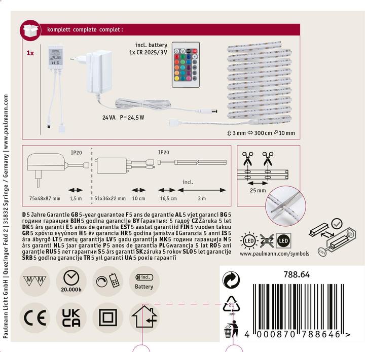 Actual product image Paulmann Luminaires SimpLED COB (RGBW, 300 cm, Indoor)