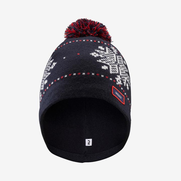 Produktbild Wedze Skimütze Erwachsene - Jacquard weiss/blau (M)