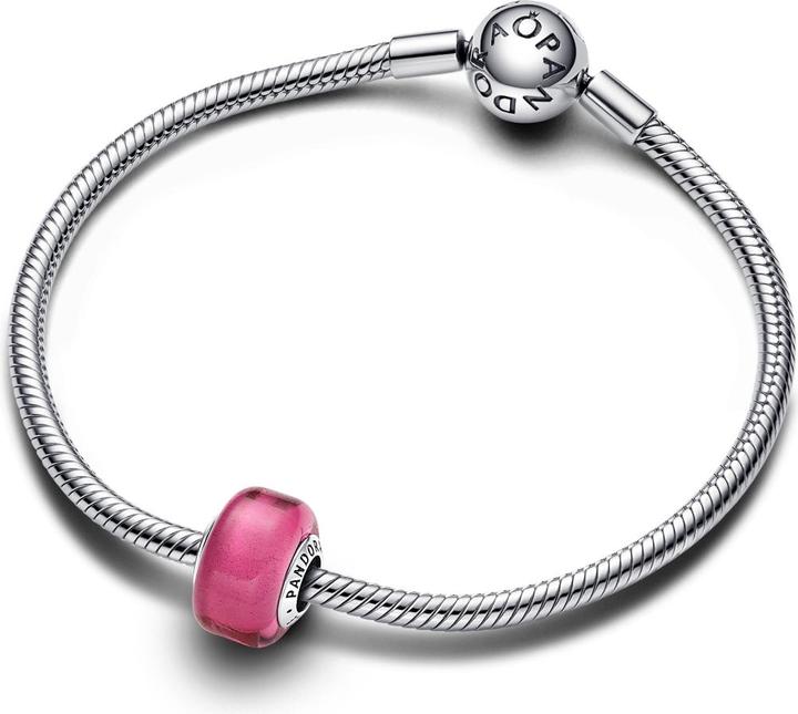 Produktbild Pandora Rosafarbenes Murano Glas Mini Charm (Silber 925)