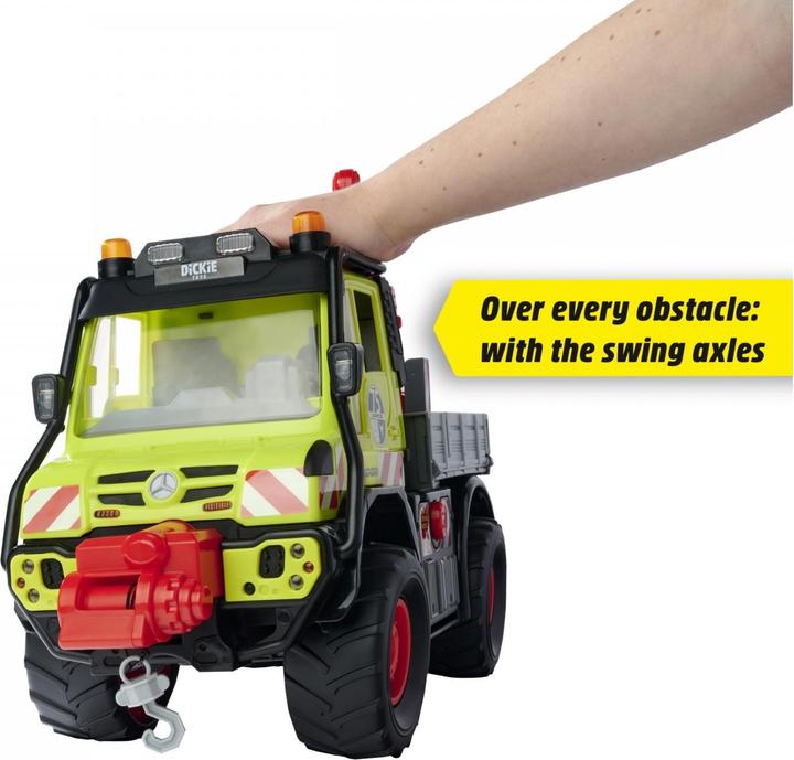 Actual product image Dickie Mercedes Benz Unimog U530 for forestry work