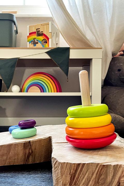Produktbild small foot Stapelturm Regenbogen