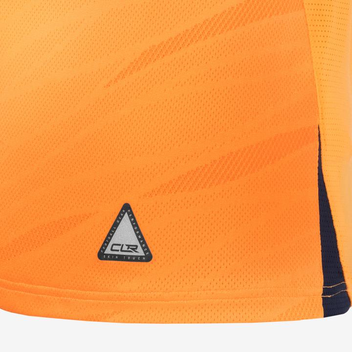 Image du produit Kipsta Maillot de football à manches courtes homme/femme - CLR orange/bleu marine (XS)