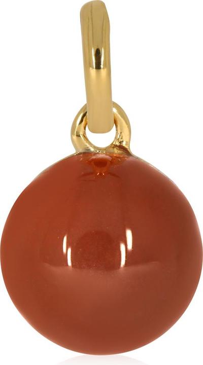 Xen Anhänger mit 10 mm Chocolate Mondstein ca. 4,5 ct. gelbvergoldet (925 Sterling Silber)