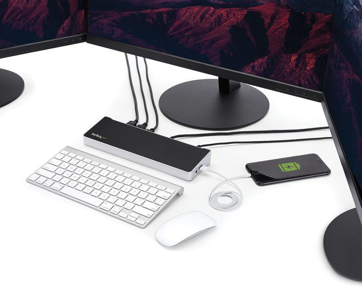 Actual product image StarTech Triple Monitor 4K USB-C Docking Station (USB-C, 6 Ports)