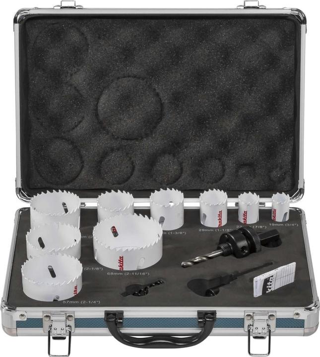 Actual product image Makita Hole saw set (68 mm, 38 mm, 57 mm, 29 mm, 22 mm, 35 mm, 54 mm, 51 mm)