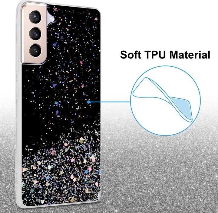 Productafbeelding Cadorabo TPU hoes fonkelende glitters (Samsung Galaxy S21+)