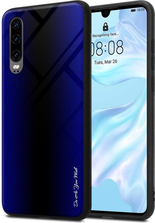 Productafbeelding Cadorabo TPU gestreepte glasplaat (Huawei P30)