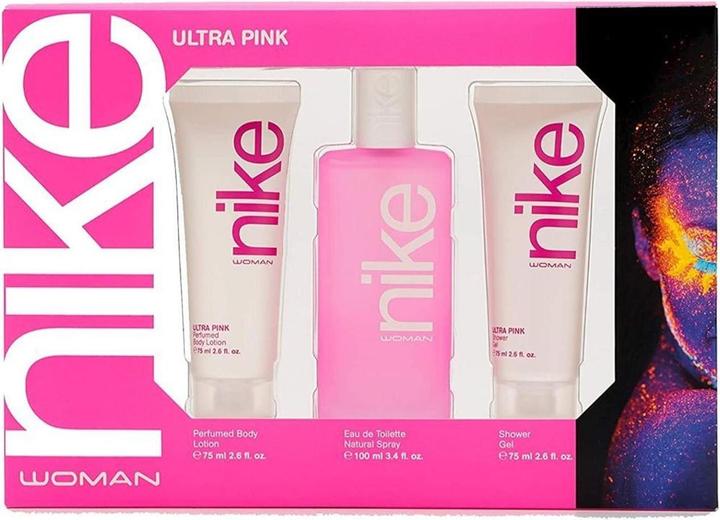 Produktbild Nike Ultra Pink Woman Geschenkset Edt 100 ml, Duschgel 75 ml, und Körperlotion 75 ml (Make up set)