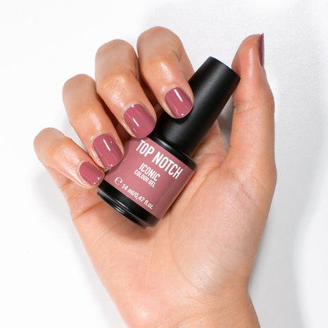 Immagine prodotto Mesauda Top Notch Iconic 201 Tender Pink Semi-Permanent Nail Polish 14ml (201 Rosa tenero, Topcoat)