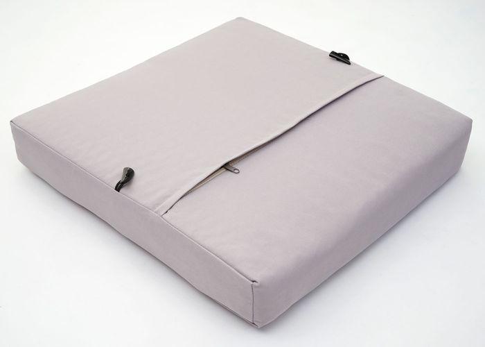 Produktbild Mendler 2x Poly-Rattan Hocker, Gartenhocker Sitzhocker, Gastronomie - schwarz, Kissen hellgrau