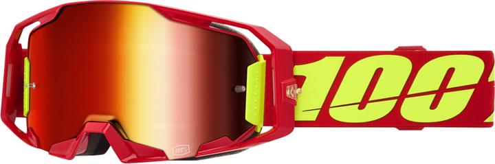 100% Armatic Goggle Red - Mirror Red Lens (Rot, Mirror Red)
