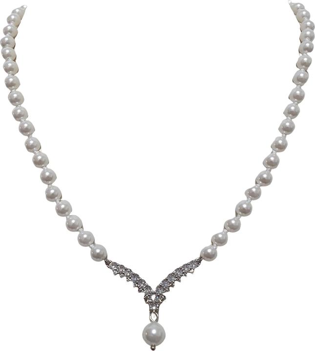 Immagine prodotto L'Officiel Collana girocollo perla con zirconi centrali