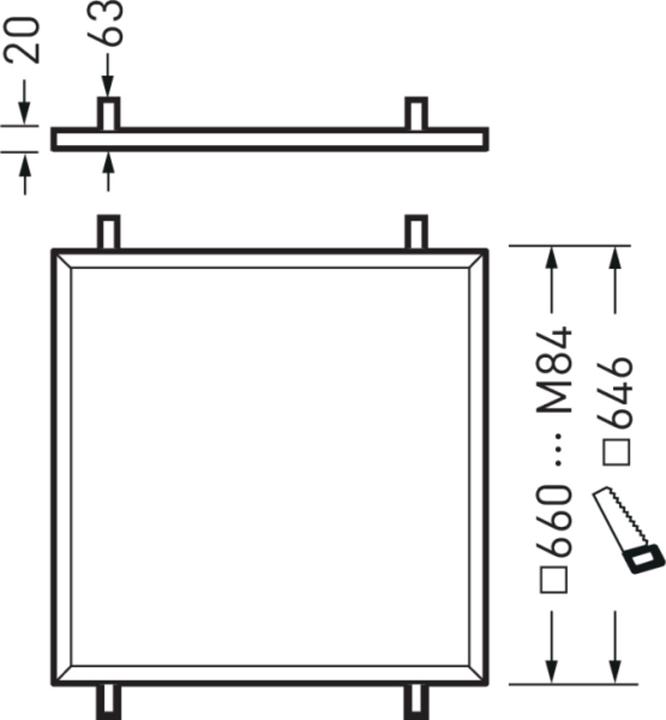 Produktbild Trilux Einbaurahmen ArimoFit M84-TS ZER