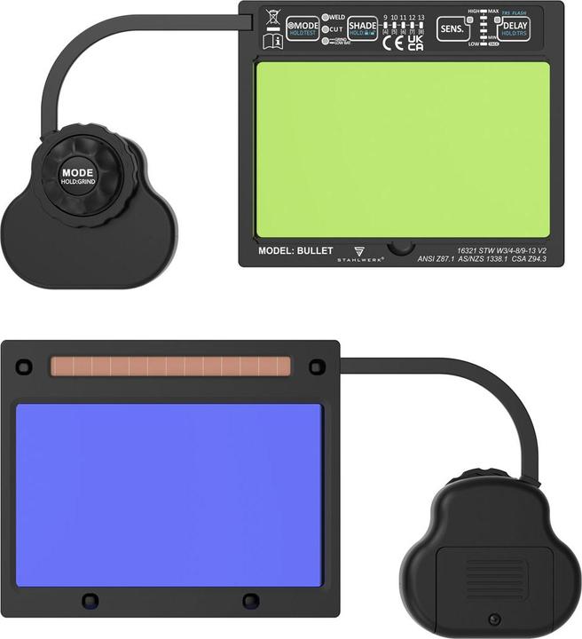 Actual product image Stahlwerk Welding helmet BULLET 3-in-1 automatic welding helmet welding shield