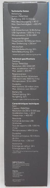 Image du produit Logitech G G703 Lightspeed (Filaire, Sans fil)