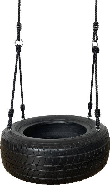 Produktbild NSH Nordic Tyre swing with black ropes Active