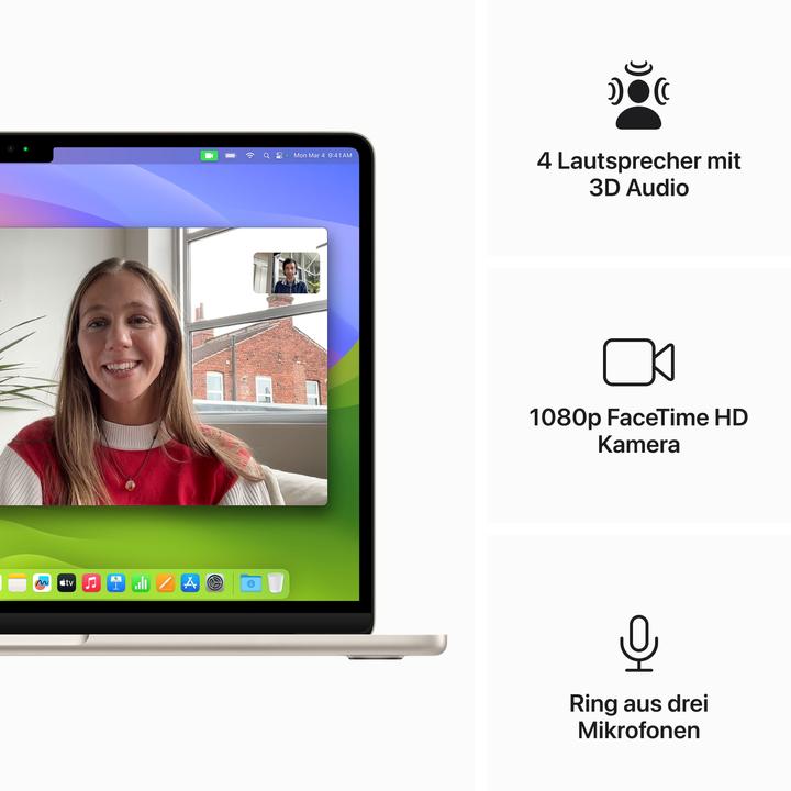 Image du produit Apple MacBook Air - 2024 (13.60", M3, 8 Go, 256 Go, DE)