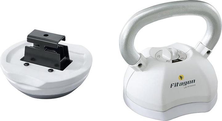 Fitagon verstellbare Kettlebell (Weiss, 18kg) (1 x 4.5 kg - 18.1 kg)