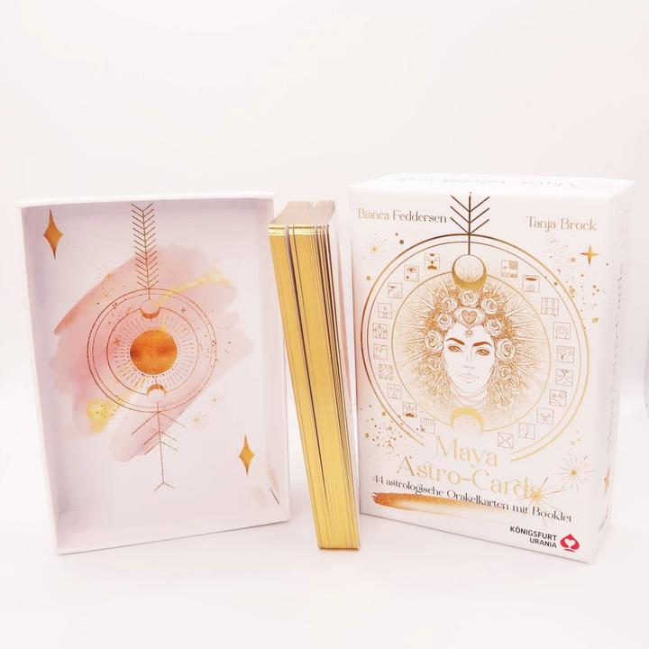 Produktbild Maya-Astro-Cards: 44 astrologische Orakelkarten mit Booklet (Deutsch, Tanja Brock, Bianca Feddersen, 2023)