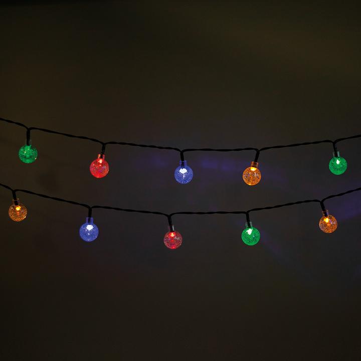 Actual product image Forever Light String Light Solar LED CRYSTAL BALLS SCB61 6,5m 30 balls multicolor (6.50 m)