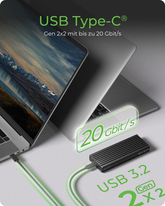 Actual product image Icy Box Externes Gehäuse IB-1917M-C32a M.2 (M.2 2260, M.2 2242, M.2 2280, M.2 2230)