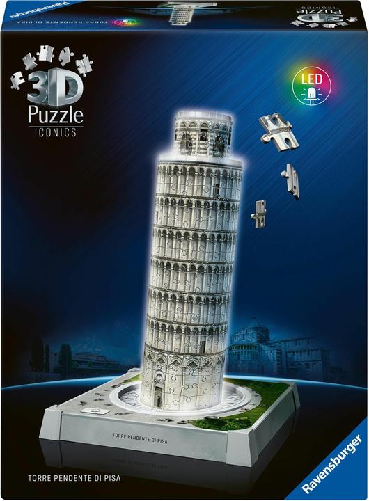 Produktbild Ravensburger 3D Puzzle 216 Teile - Iconics: Schiefer Turm von Pisa - mit Licht (216 Teile)