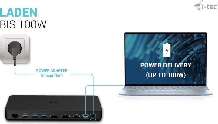 Produktbild i-tec USB-C Triple 4k Display Docking (USB-C, 6 Ports)