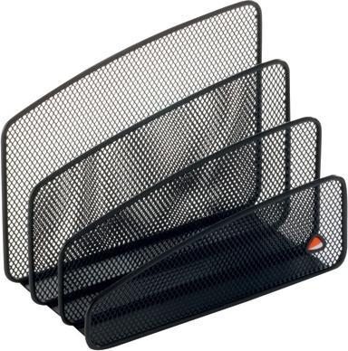 Produktbild Alba Briefständer Mesh, aus Drahtmetall, schwarz 3 Brieffächer, Masse: (B)180 x (T)90 x (H)145 mm