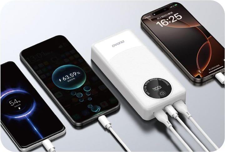 Produktbild Dudao K12 powerbank 20000mAh 22.5W White (20000 mAh, 22.50 W, 22.50 Wh)