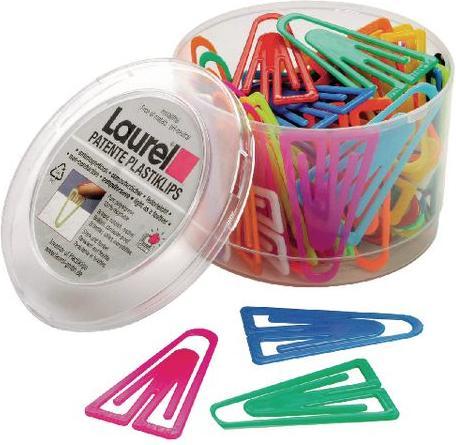 Laurel Paper clips assorted colours 60 mm long 75 pieces (75 x)