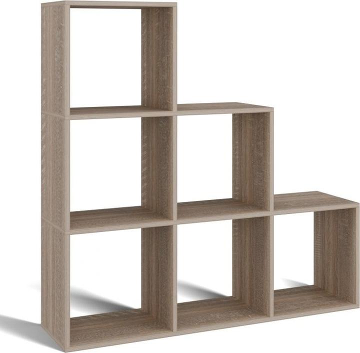 Actual product image Topeshop STEP SONOMA 3X3 bookshelf for living room (115 x 38 x 115 cm)