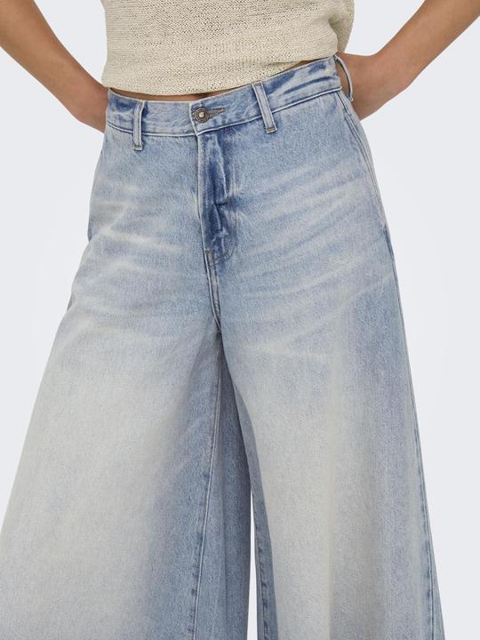 Produktbild Only ONLLA Hohe Taille Weiter Beinschnitt Jeans-Shorts Jeans-Shorts (XS)