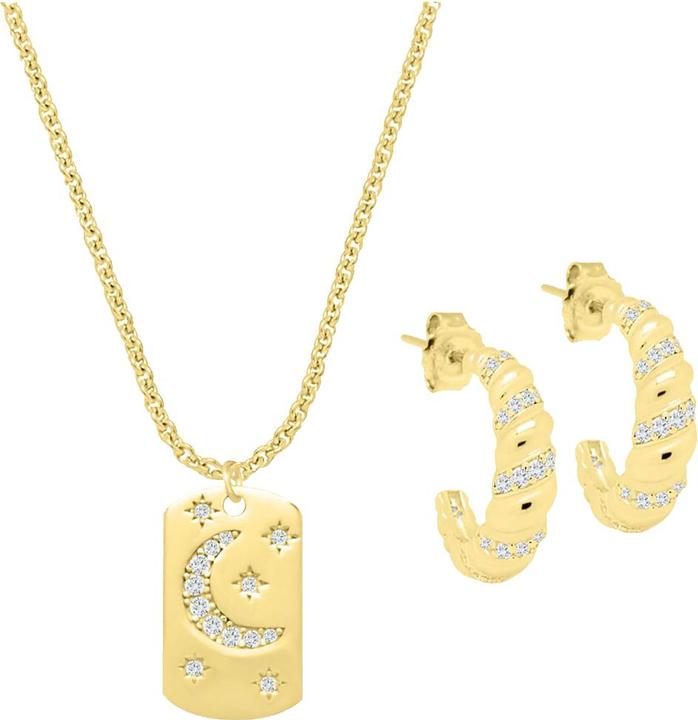 Candy Schmuckset Sky, 925 Sterling Silber, vergoldet (925 Sterling Silber, 18k vergoldet)