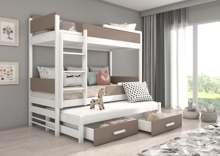 Actual product image ADRK Furniture Bunk Bed Triple QUEEN 180x80 (180 x 80 cm)
