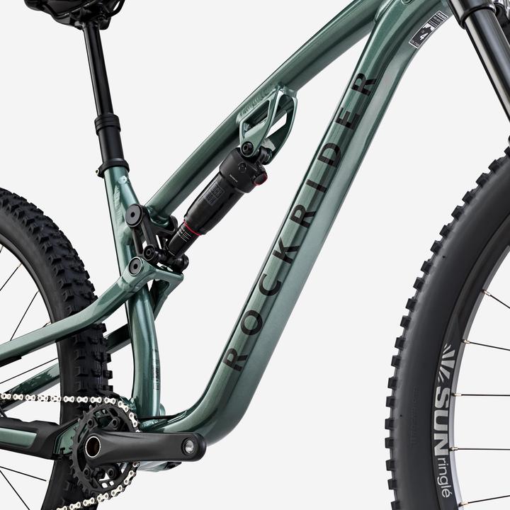 Image du produit Rockrider Vélo VTT tout suspendu All Mountain FEEL 700 S, vert (19 cm)