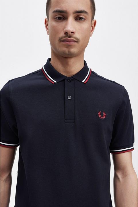 Produktbild Fred Perry Twin Tipped Polo Shirt Short Sleeve Navy (M)