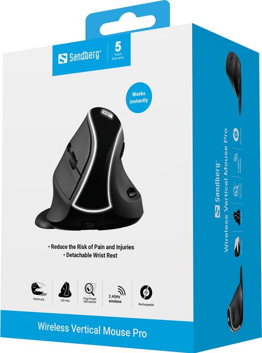 Produktbild Sandberg Vertical Mouse Pro (Kabellos)