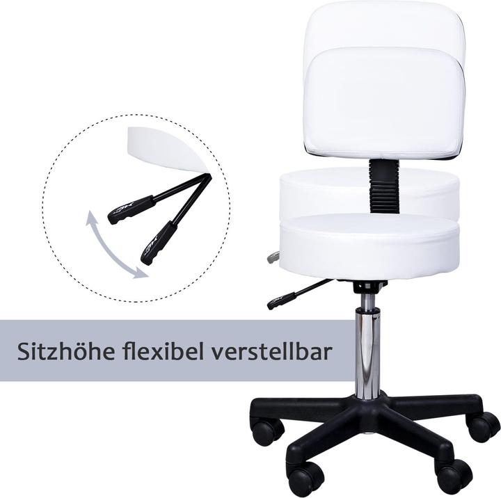 Produktbild Homcom Rollhocker mit Lehne