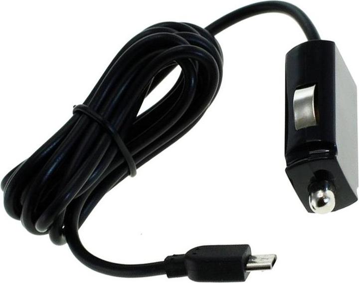 Actual product image AccuCell 12 Volt car charger cable with micro USB plug