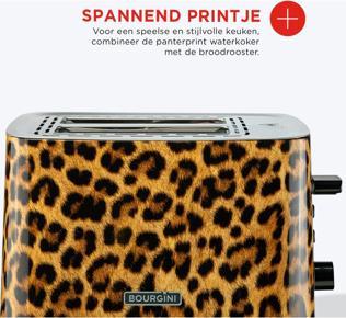 Productafbeelding Bourgini Panther Toaster - Broodrooster - Panterprint (nvt)