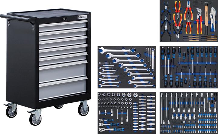 BGS Servante d'atelier 7 tiroirs avec 246 outils (7 x)