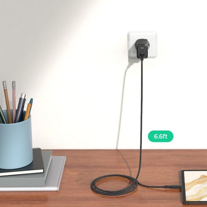 Actual product image Spigen ArcStation Pro Charger + USB-C 65W Cable - White (65 W)