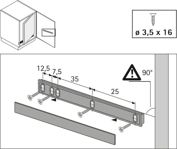 Produktbild Hettich Schleppbeschlag für Einbaukühlschränke (1 Stk.)
